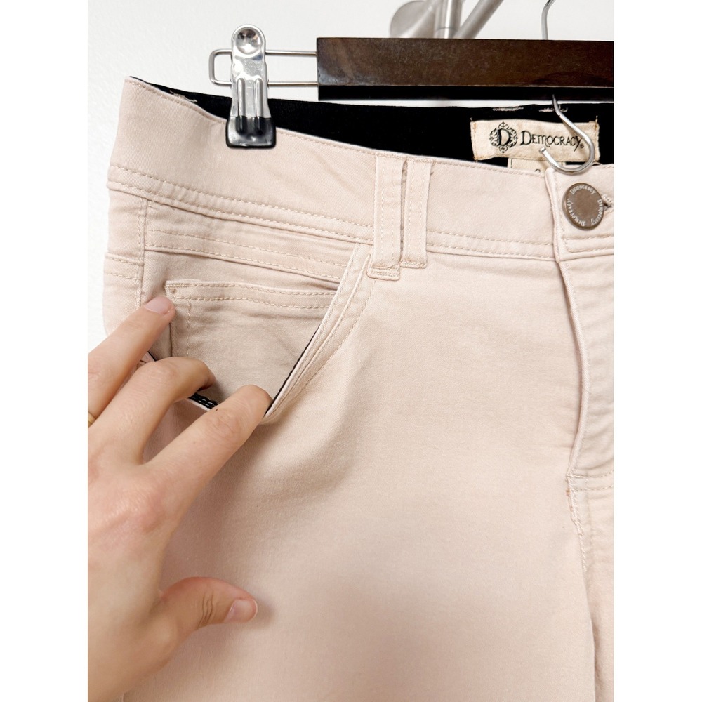 Democracy Ab Technology Womens Skinny Pants Pink Sand Size 8 Stretch Twill Slim‎ - Picture 5 of 12